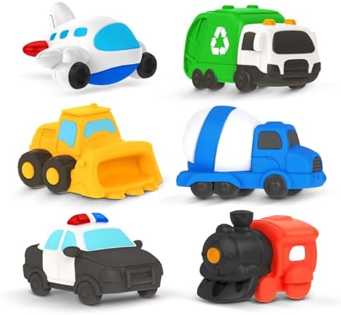 CartwheelsClub 6PCS Floating Bath Vehicle Toys