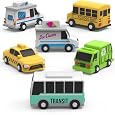CartwheelsClub Mold-Free Bath Truck Toys, 6-Pack