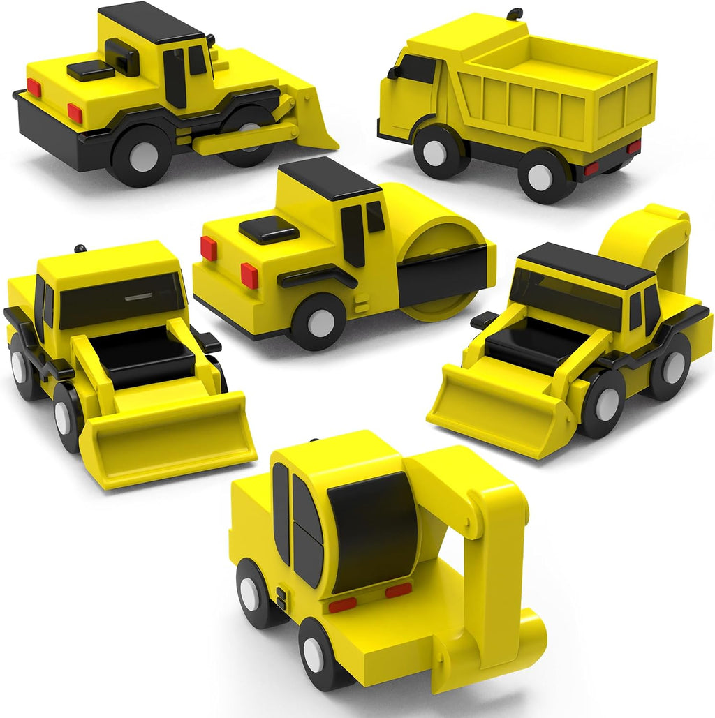 CartwheelsClub Mold-Free Bath Truck Toys, 6-Pack