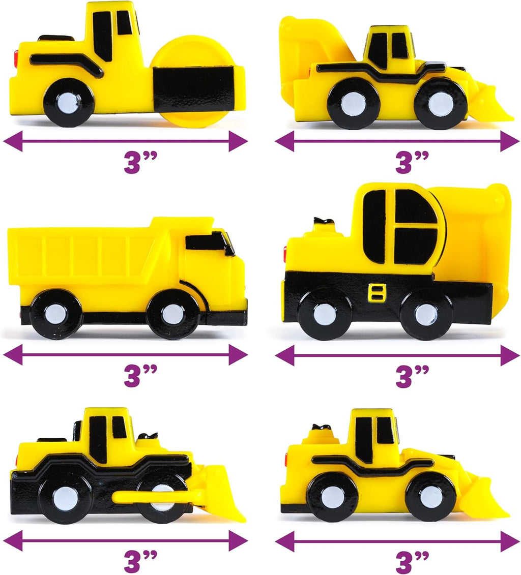 CartwheelsClub Mold-Free Bath Truck Toys, 6-Pack